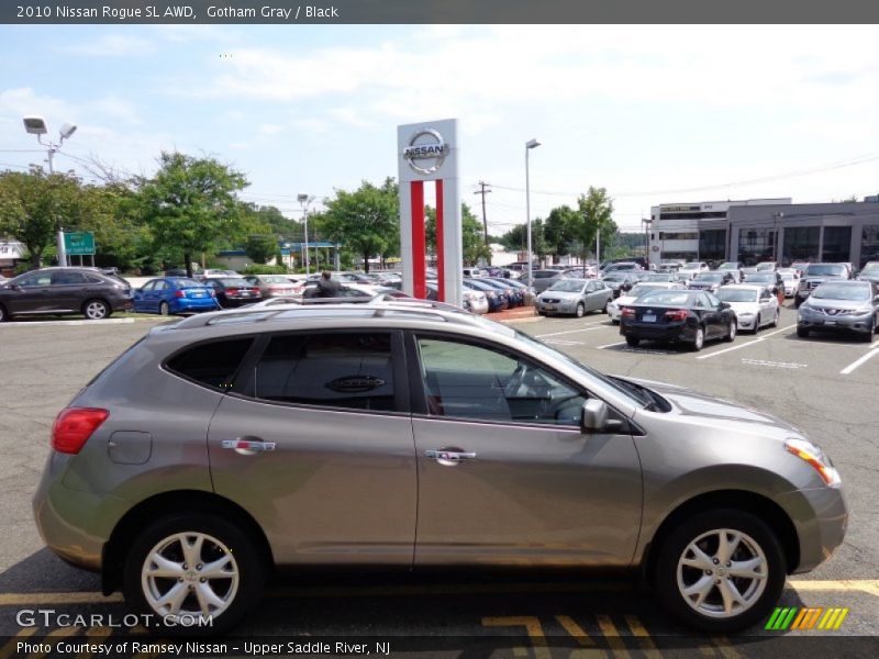 Gotham Gray / Black 2010 Nissan Rogue SL AWD
