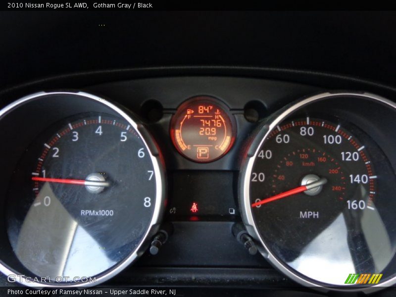 Gotham Gray / Black 2010 Nissan Rogue SL AWD