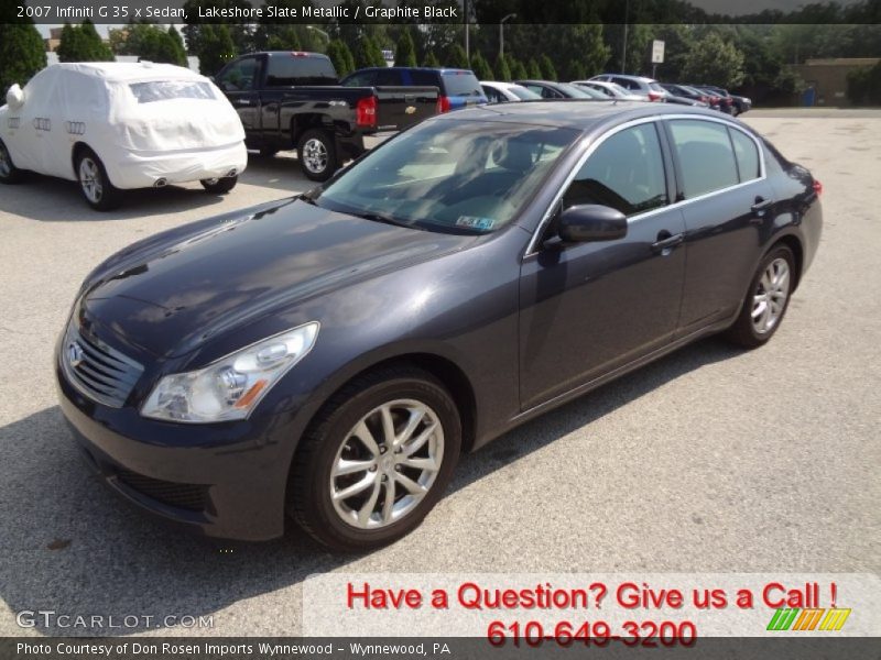 Lakeshore Slate Metallic / Graphite Black 2007 Infiniti G 35 x Sedan