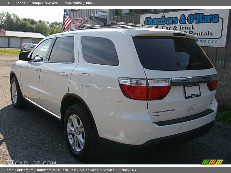 Stone White / Black 2012 Dodge Durango Crew AWD