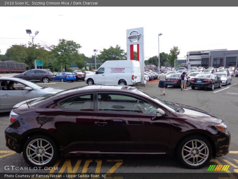 Sizzling Crimson Mica / Dark Charcoal 2010 Scion tC