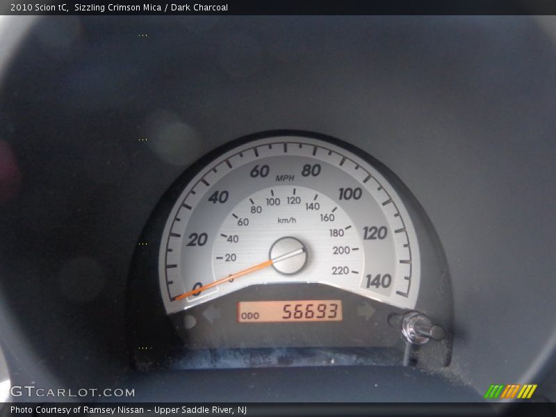 Sizzling Crimson Mica / Dark Charcoal 2010 Scion tC