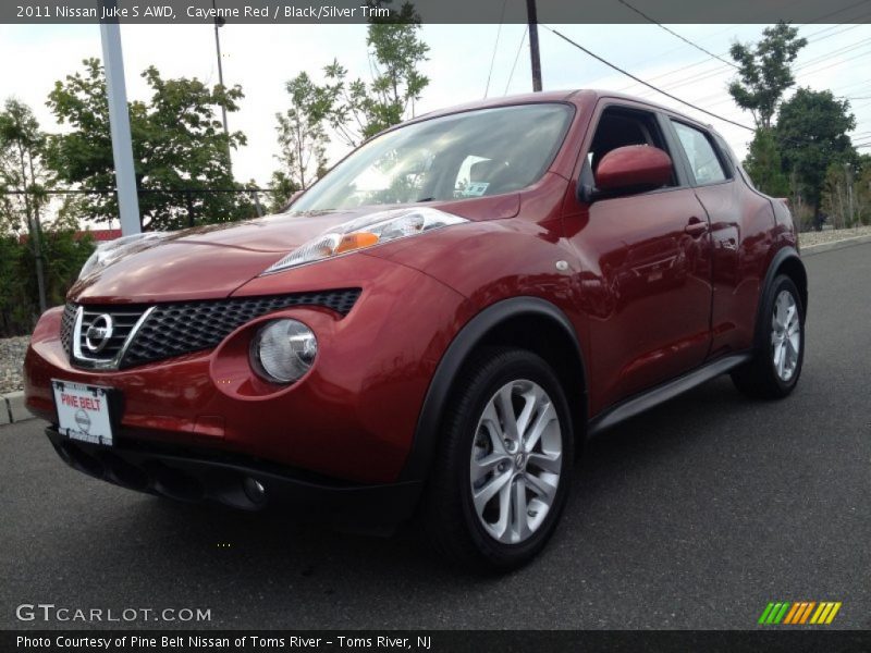 Cayenne Red / Black/Silver Trim 2011 Nissan Juke S AWD
