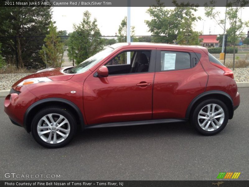Cayenne Red / Black/Silver Trim 2011 Nissan Juke S AWD