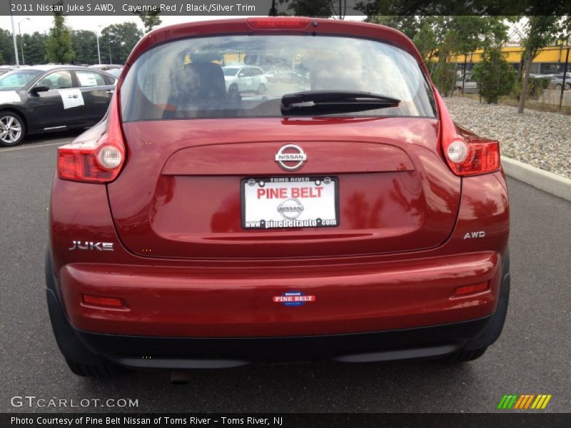 Cayenne Red / Black/Silver Trim 2011 Nissan Juke S AWD