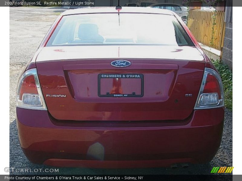 Redfire Metallic / Light Stone 2007 Ford Fusion SE