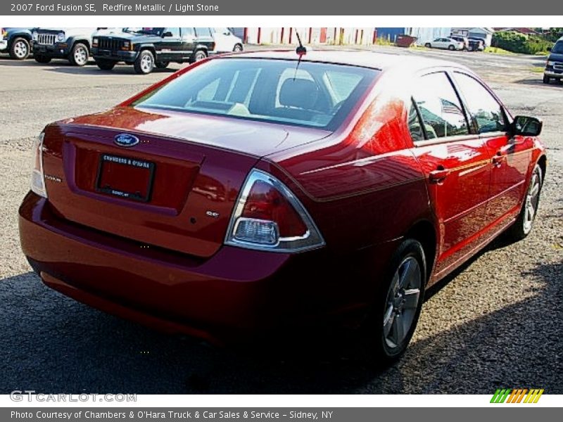 Redfire Metallic / Light Stone 2007 Ford Fusion SE