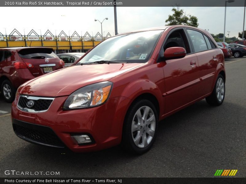 Tropical Red / Gray Sport Cloth 2010 Kia Rio Rio5 SX Hatchback