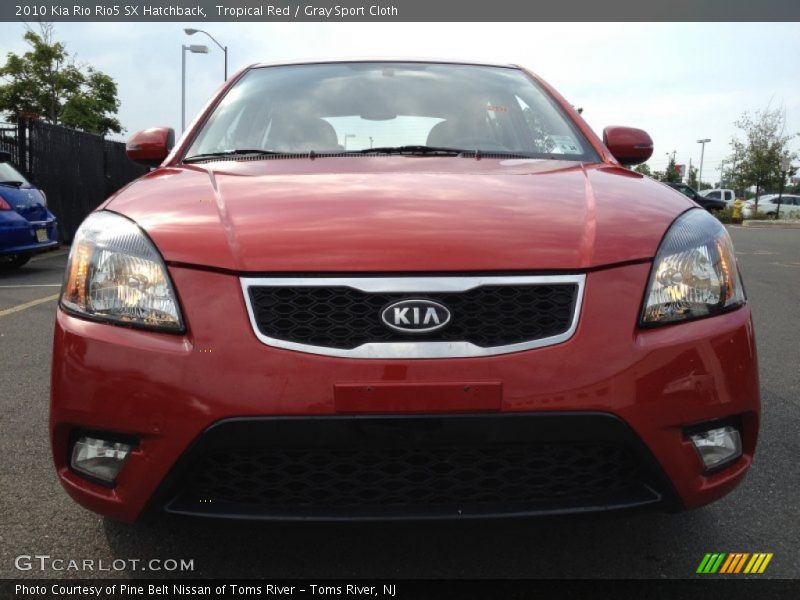 Tropical Red / Gray Sport Cloth 2010 Kia Rio Rio5 SX Hatchback