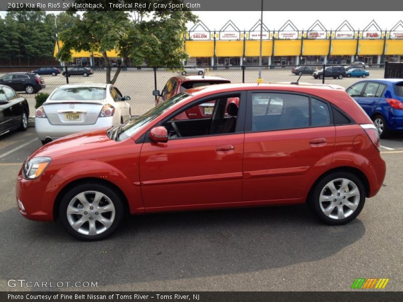 Tropical Red / Gray Sport Cloth 2010 Kia Rio Rio5 SX Hatchback