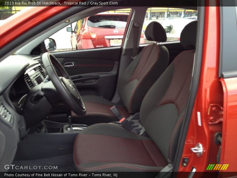 Tropical Red / Gray Sport Cloth 2010 Kia Rio Rio5 SX Hatchback