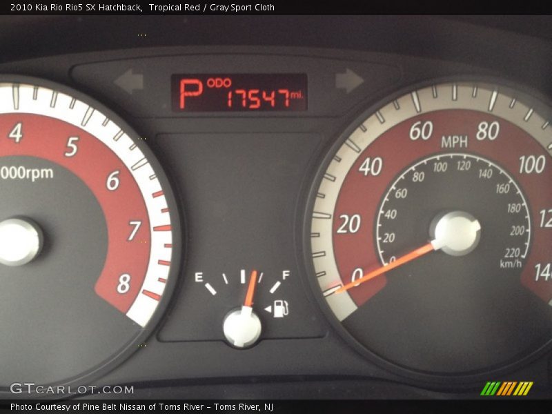 Tropical Red / Gray Sport Cloth 2010 Kia Rio Rio5 SX Hatchback