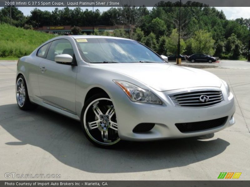 Liquid Platinum Silver / Stone 2008 Infiniti G 37 S Sport Coupe