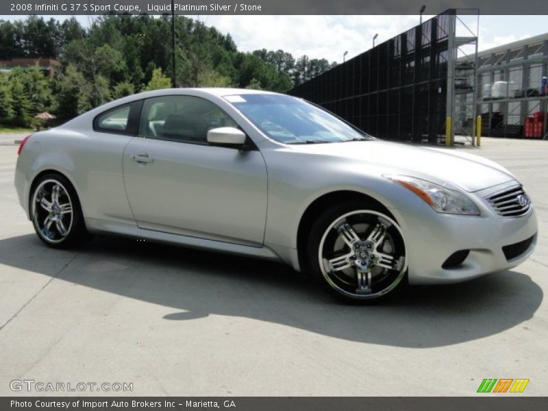 Liquid Platinum Silver / Stone 2008 Infiniti G 37 S Sport Coupe