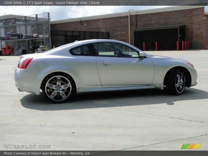 Liquid Platinum Silver / Stone 2008 Infiniti G 37 S Sport Coupe