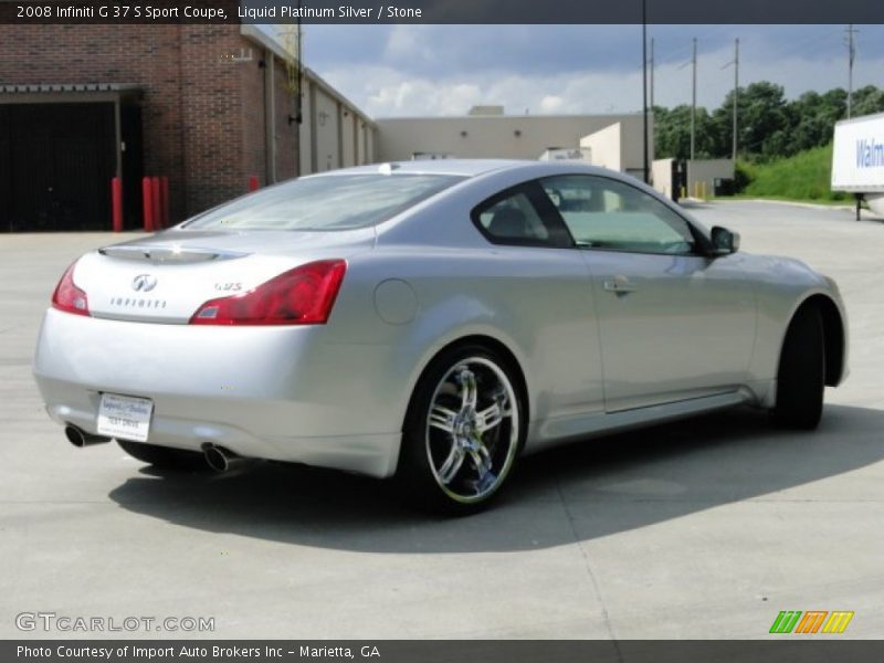 Liquid Platinum Silver / Stone 2008 Infiniti G 37 S Sport Coupe