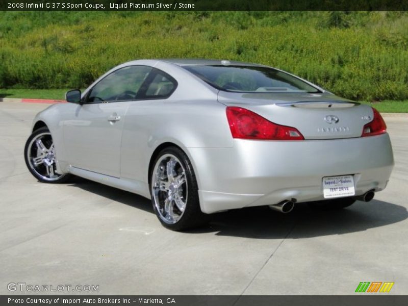 Liquid Platinum Silver / Stone 2008 Infiniti G 37 S Sport Coupe