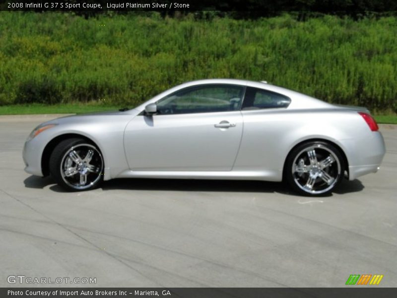 Liquid Platinum Silver / Stone 2008 Infiniti G 37 S Sport Coupe