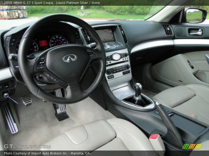 Liquid Platinum Silver / Stone 2008 Infiniti G 37 S Sport Coupe