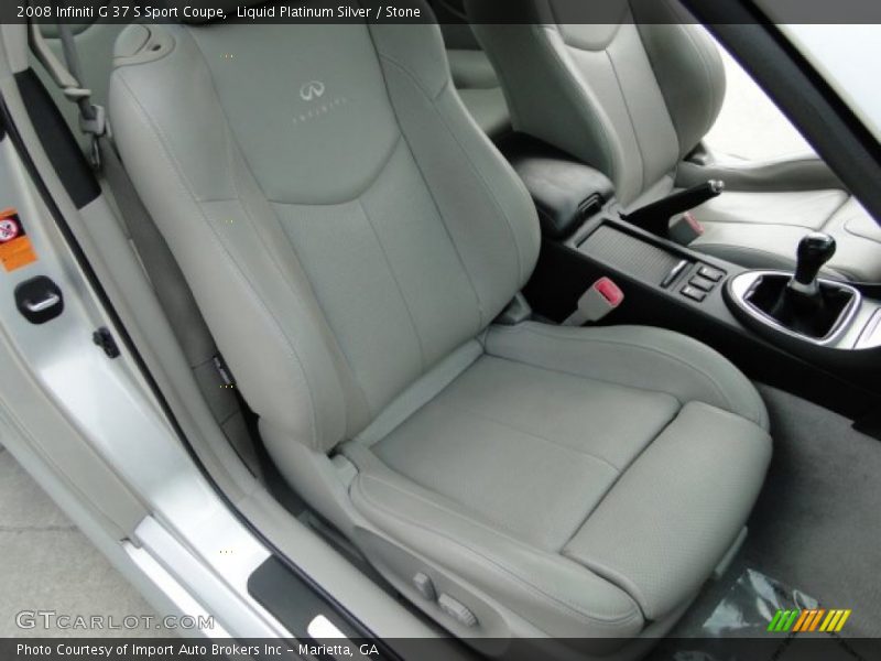 Liquid Platinum Silver / Stone 2008 Infiniti G 37 S Sport Coupe