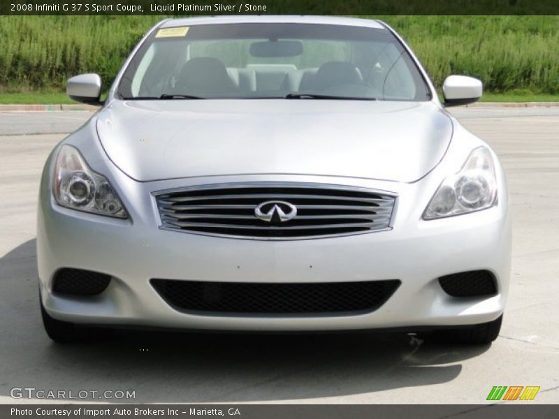 Liquid Platinum Silver / Stone 2008 Infiniti G 37 S Sport Coupe
