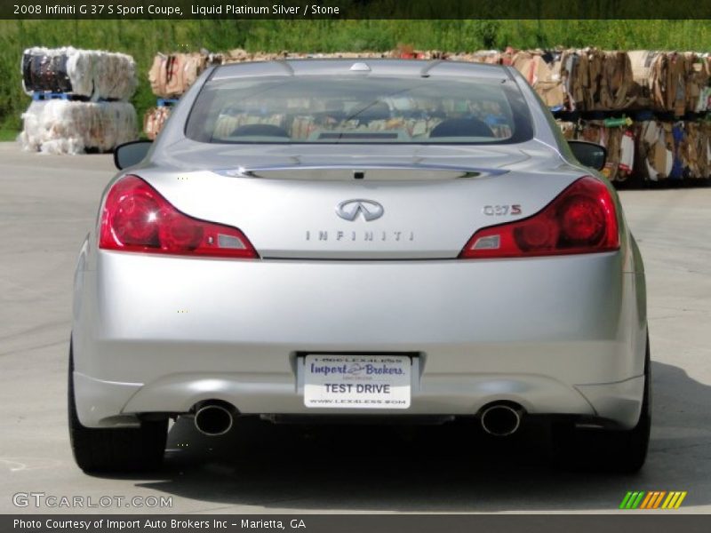 Liquid Platinum Silver / Stone 2008 Infiniti G 37 S Sport Coupe