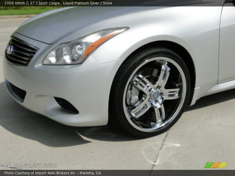 Liquid Platinum Silver / Stone 2008 Infiniti G 37 S Sport Coupe