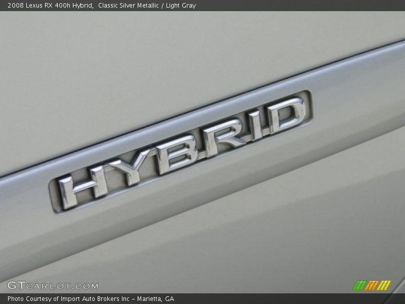 Classic Silver Metallic / Light Gray 2008 Lexus RX 400h Hybrid