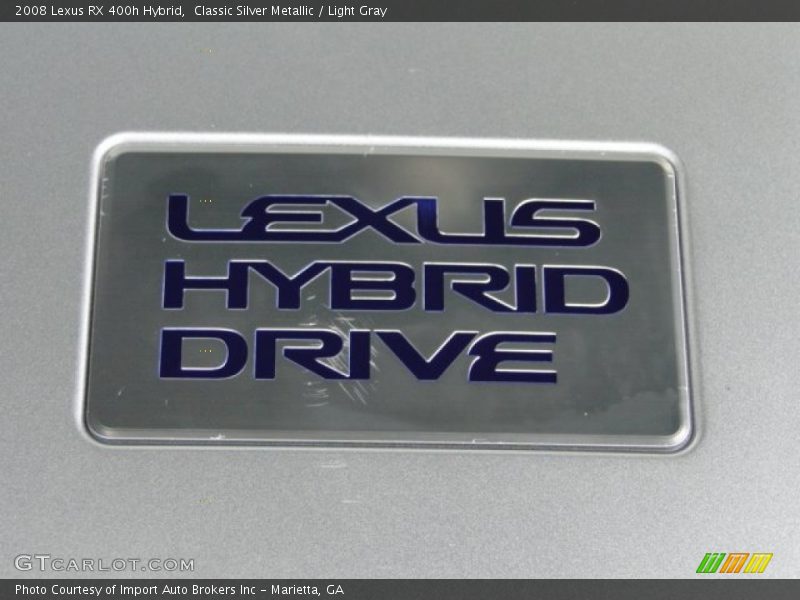 Classic Silver Metallic / Light Gray 2008 Lexus RX 400h Hybrid