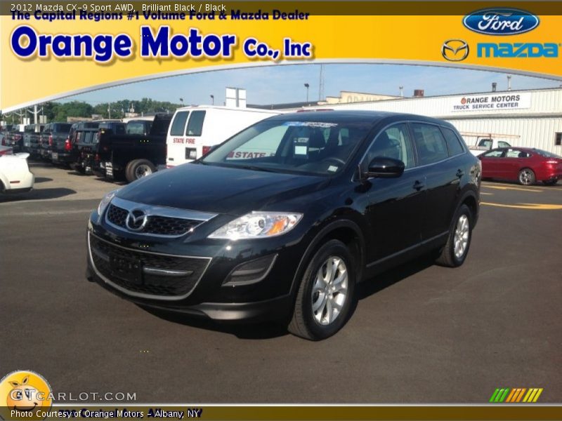 Brilliant Black / Black 2012 Mazda CX-9 Sport AWD