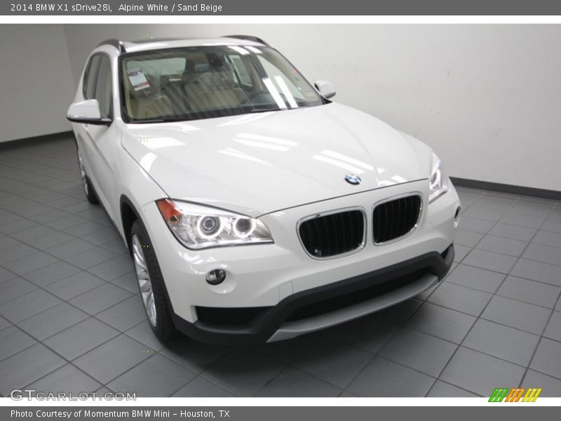 Alpine White / Sand Beige 2014 BMW X1 sDrive28i