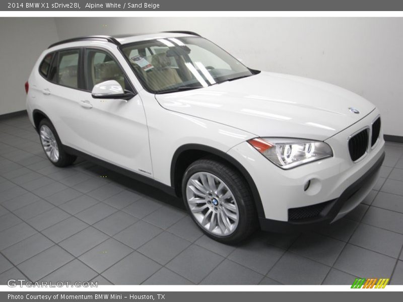 Alpine White / Sand Beige 2014 BMW X1 sDrive28i