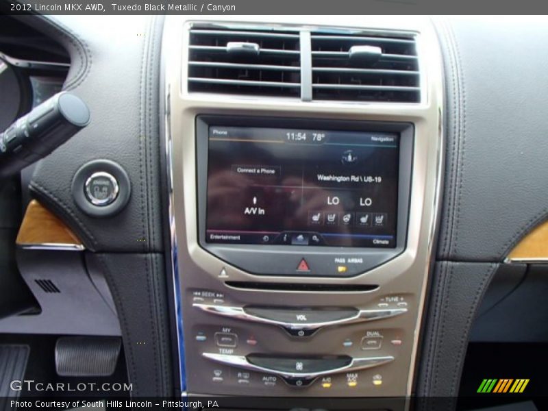 Controls of 2012 MKX AWD