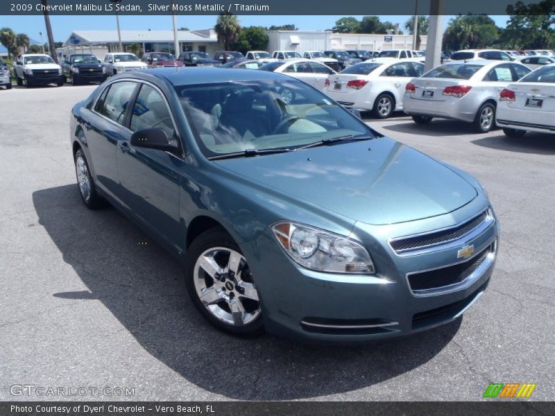 Silver Moss Metallic / Titanium 2009 Chevrolet Malibu LS Sedan