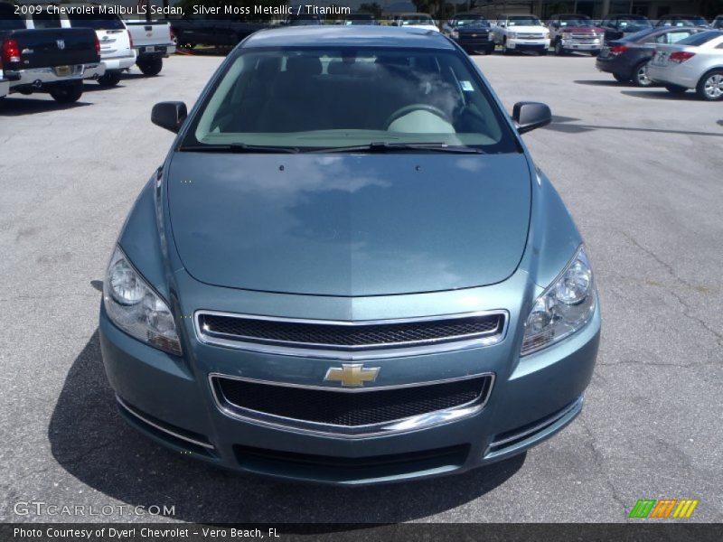 Silver Moss Metallic / Titanium 2009 Chevrolet Malibu LS Sedan