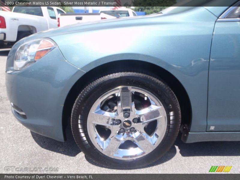 Silver Moss Metallic / Titanium 2009 Chevrolet Malibu LS Sedan
