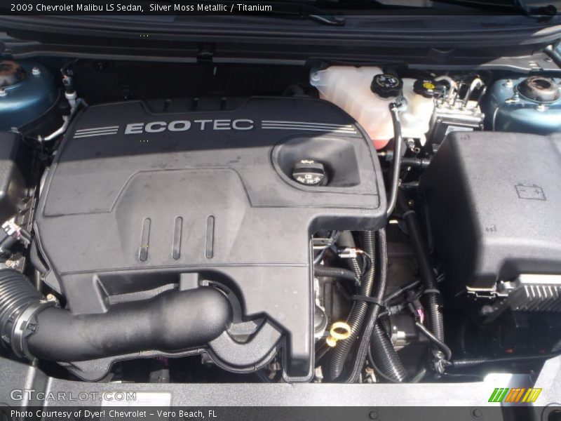 Silver Moss Metallic / Titanium 2009 Chevrolet Malibu LS Sedan