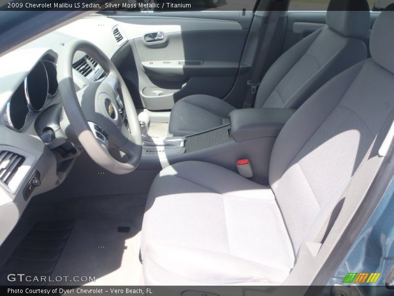 Silver Moss Metallic / Titanium 2009 Chevrolet Malibu LS Sedan