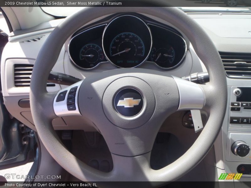 Silver Moss Metallic / Titanium 2009 Chevrolet Malibu LS Sedan