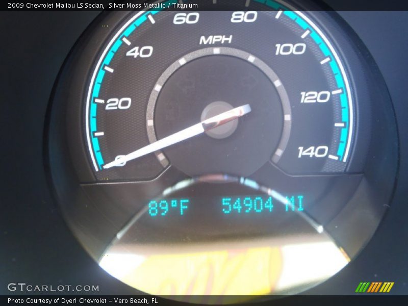 Silver Moss Metallic / Titanium 2009 Chevrolet Malibu LS Sedan