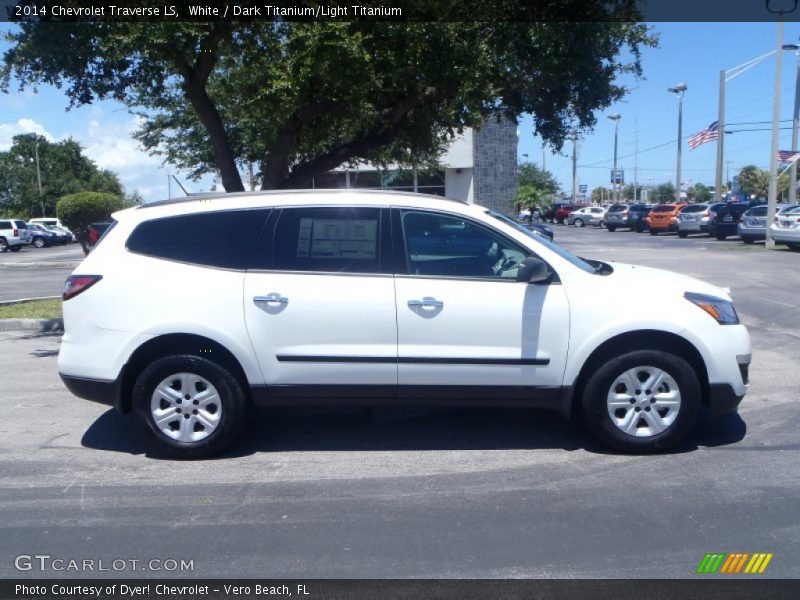 White / Dark Titanium/Light Titanium 2014 Chevrolet Traverse LS