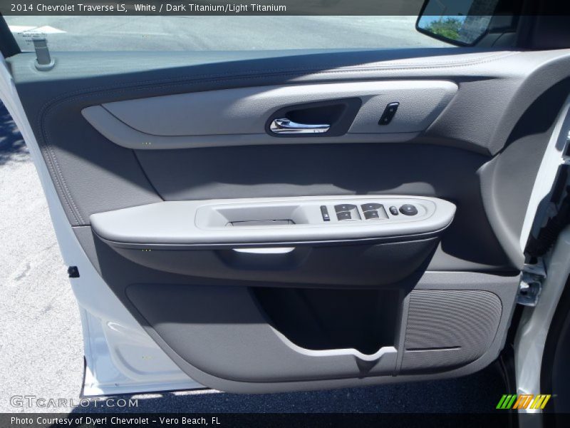 White / Dark Titanium/Light Titanium 2014 Chevrolet Traverse LS