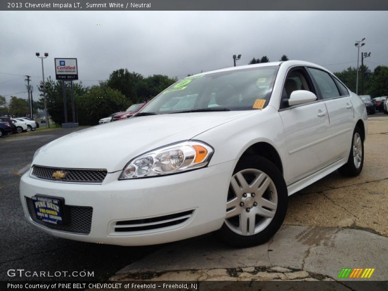 Summit White / Neutral 2013 Chevrolet Impala LT