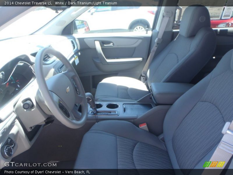 White / Dark Titanium/Light Titanium 2014 Chevrolet Traverse LS