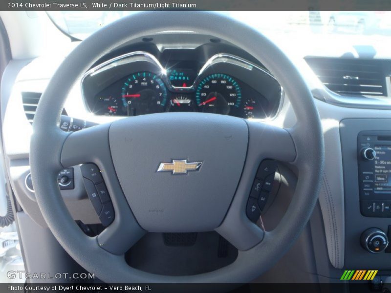 White / Dark Titanium/Light Titanium 2014 Chevrolet Traverse LS