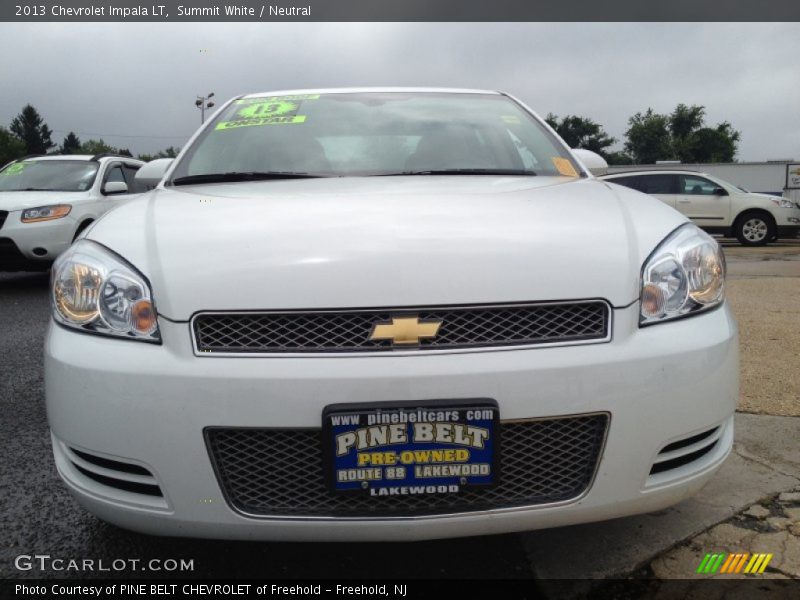 Summit White / Neutral 2013 Chevrolet Impala LT