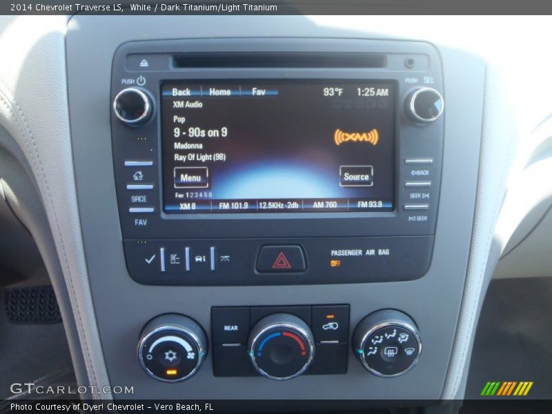 White / Dark Titanium/Light Titanium 2014 Chevrolet Traverse LS