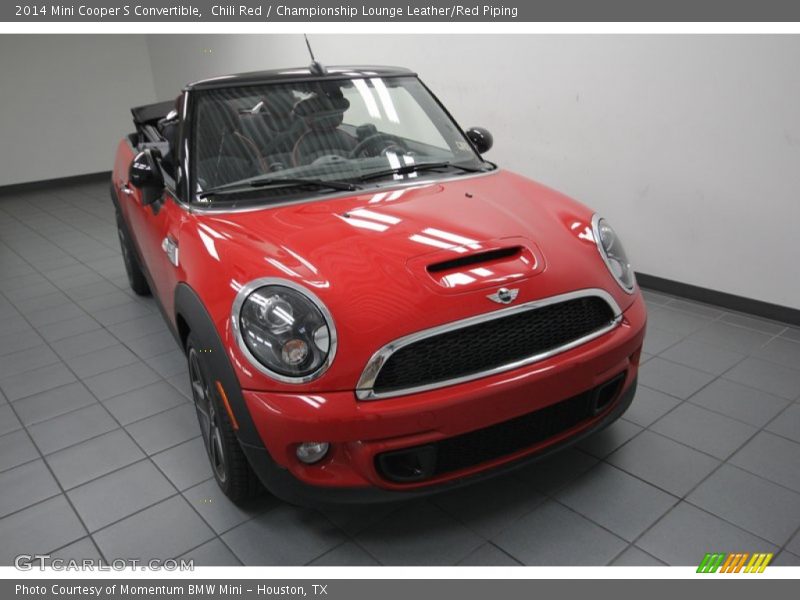 Chili Red / Championship Lounge Leather/Red Piping 2014 Mini Cooper S Convertible