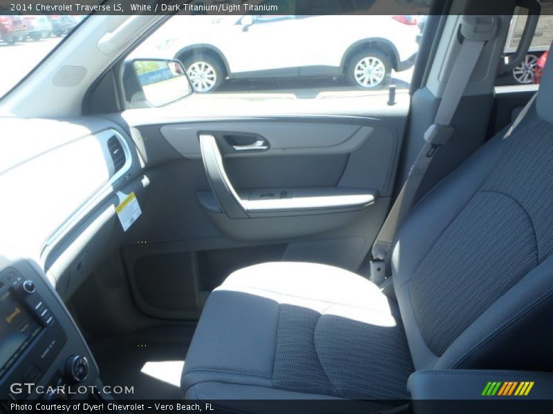 White / Dark Titanium/Light Titanium 2014 Chevrolet Traverse LS