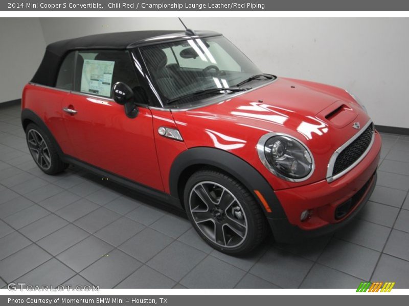 Chili Red / Championship Lounge Leather/Red Piping 2014 Mini Cooper S Convertible